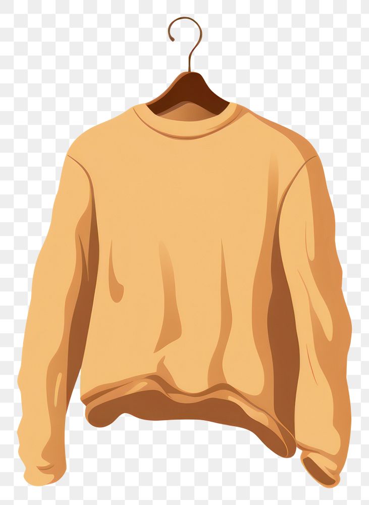 PNG Hanging sweater sweatshirt sleeve coathanger. AI generated Image by rawpixel.