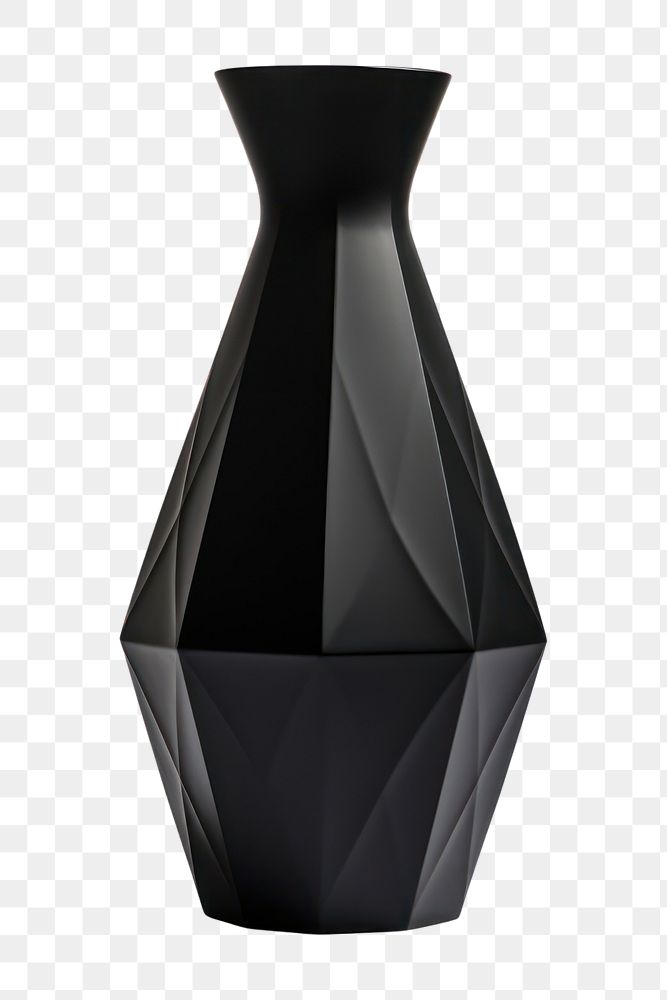 PNG Vase black white background simplicity. 