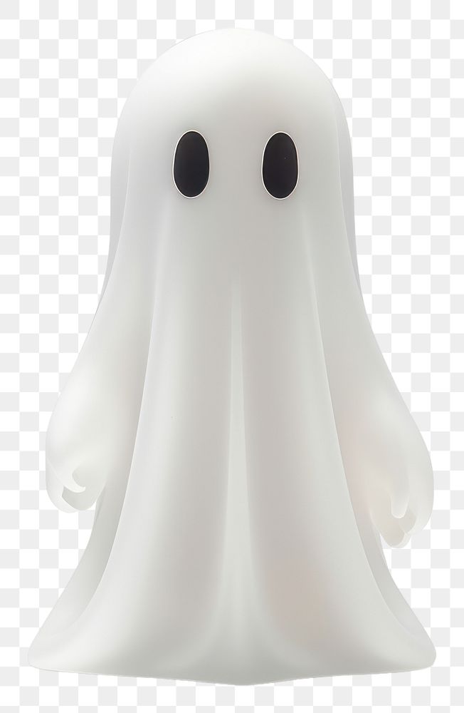 PNG  Spookie ghost figurine white white background. AI generated Image by rawpixel.