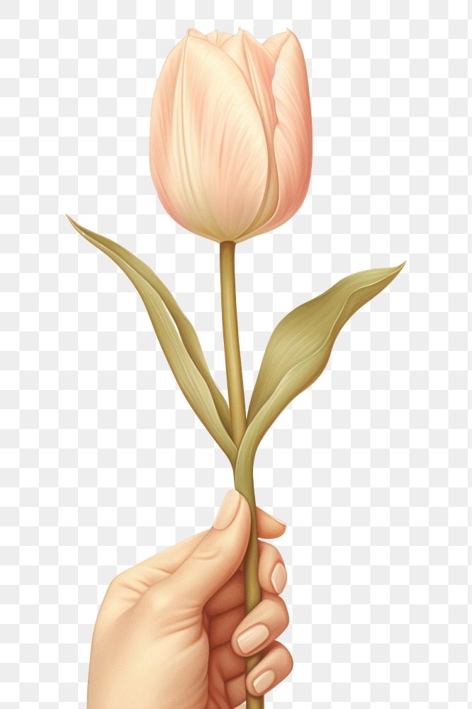 PNG Flower petal plant tulip. AI generated Image by rawpixel.