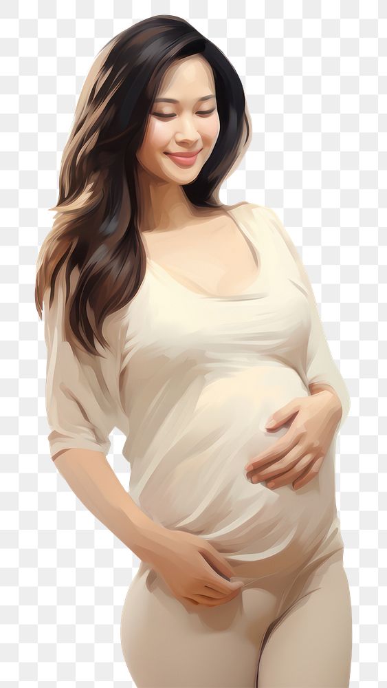 PNG Pregnant portrait female adult. AI generated Image by rawpixel.