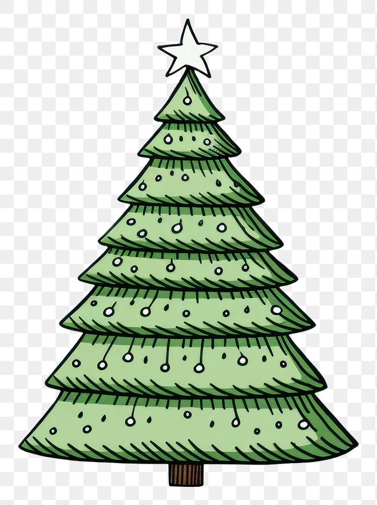 PNG Doodle christmas tree drawing. AI generated Image by rawpixel.