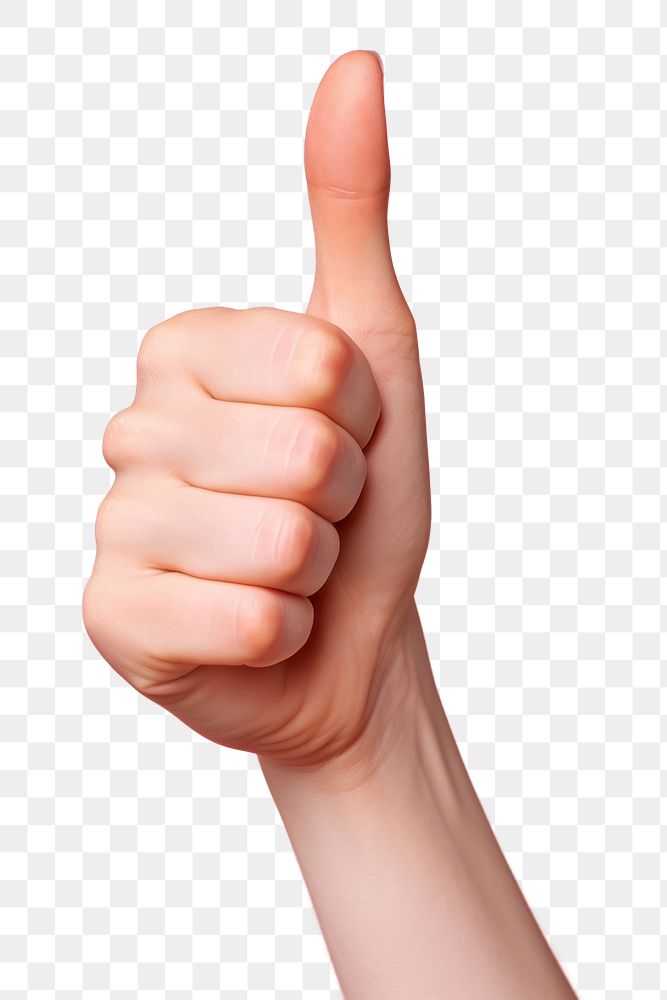 PNG thumbs up, hand gesture. AI generated Image by rawpixel.