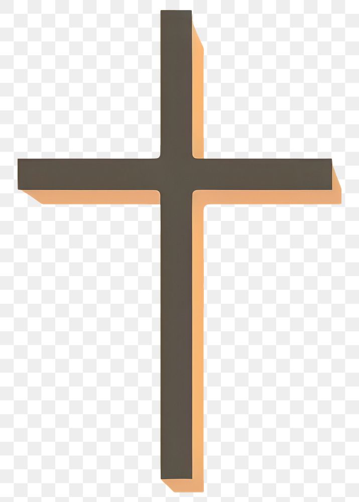 PNG Cross symbol catholicism crucifix. AI generated Image by rawpixel.