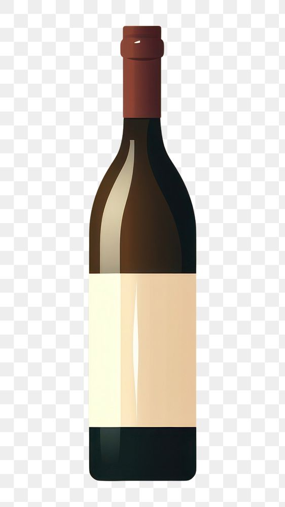 PNG Wine bottle drink refreshment container. 
