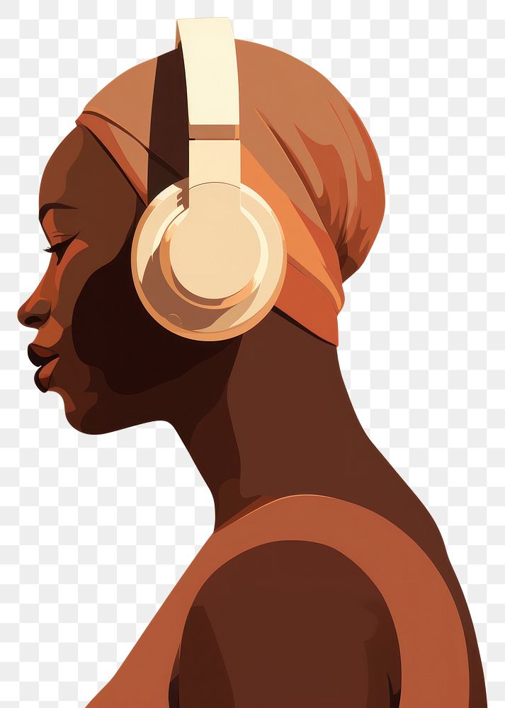 PNG Headphones headset adult woman. AI generated Image by rawpixel.