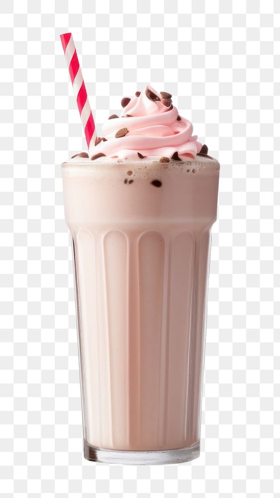 PNG Milkshake smoothie dessert drink. AI generated Image by rawpixel.