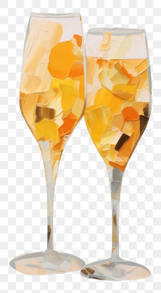 PNG Champagne glass art painting refreshment. AI generated Image by rawpixel.