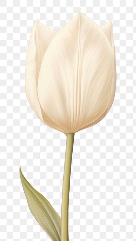 PNG White tulip flower petal plant. AI generated Image by rawpixel.