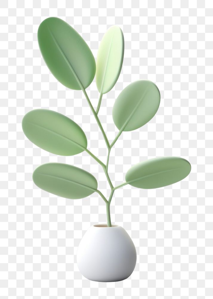 PNG Eucalyptus icon plant vase leaf. AI generated Image by rawpixel.
