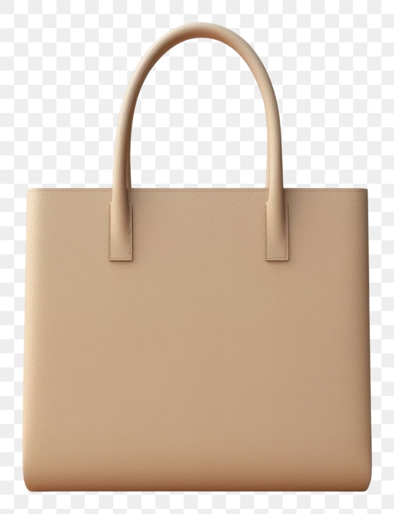 PNG Matte clay beige tote bag icon handbag purse accessories. 