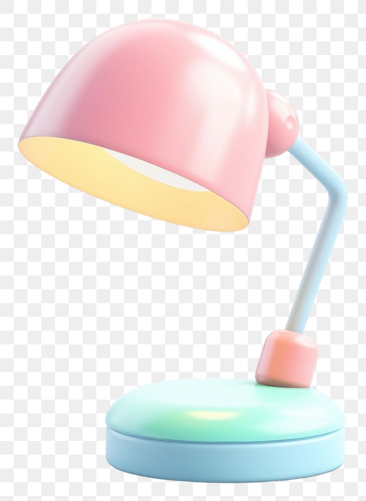 PNG Cute pastel desk lamp lampshade white background technology. 