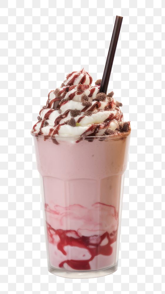 PNG Delicious milkshakes smoothie dessert sundae. AI generated Image by rawpixel.