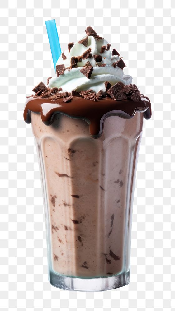 PNG Milkshake food chocolate smoothie. AI generated Image by rawpixel.