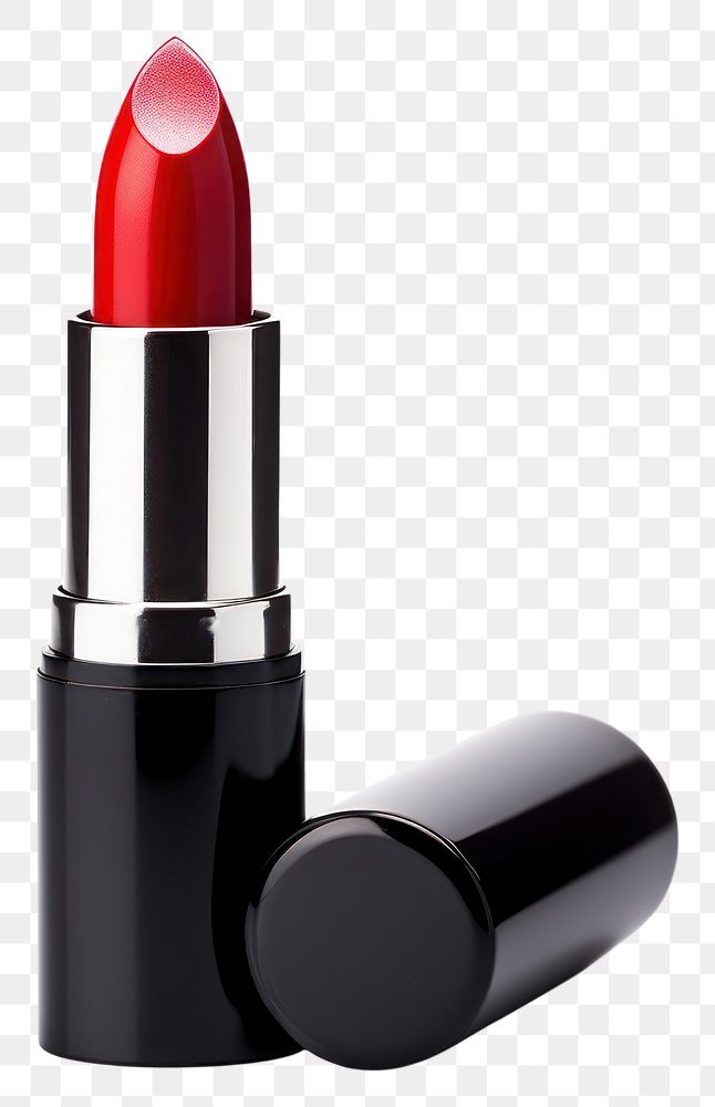 PNG Red lipstick cosmetics white background glamour. AI generated Image by rawpixel.