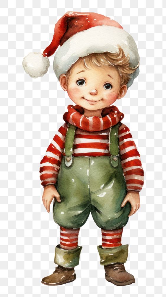 PNG Christmas cute doll baby