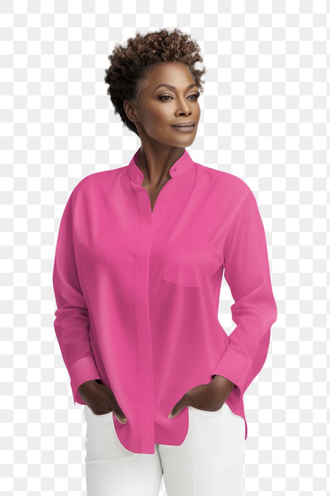 PNG pink blouse, design element, transparent background