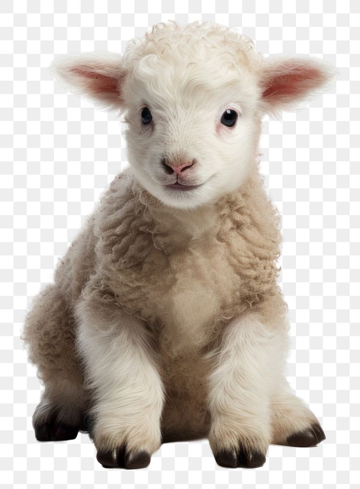 PNG Lamb sit livestock animal mammal. AI generated Image by rawpixel.