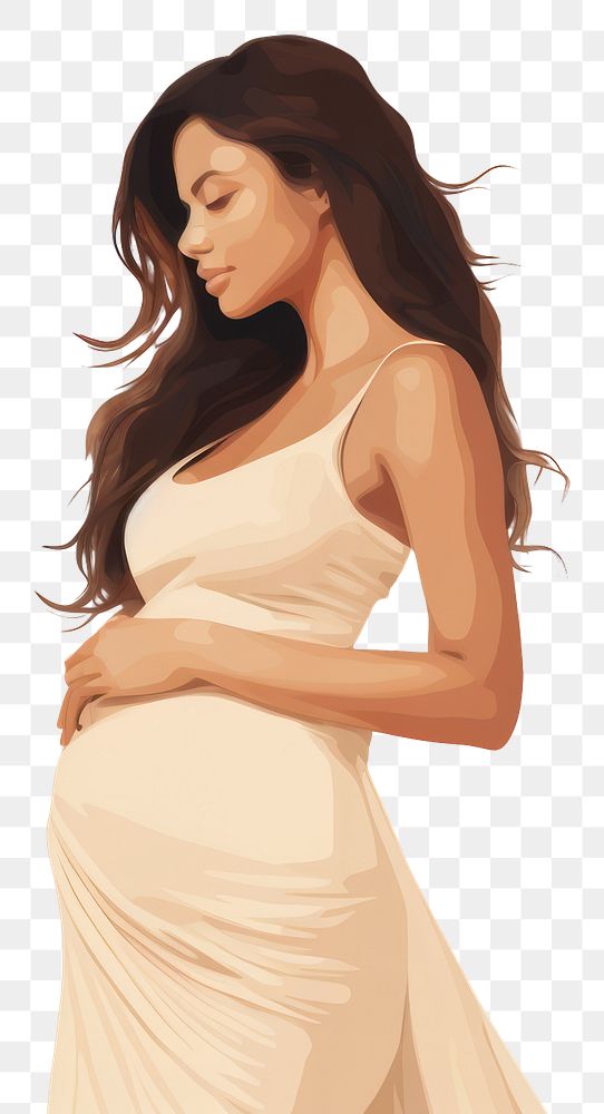 PNG Pregnant woman portrait fashion dress. AI generated Image by rawpixel.