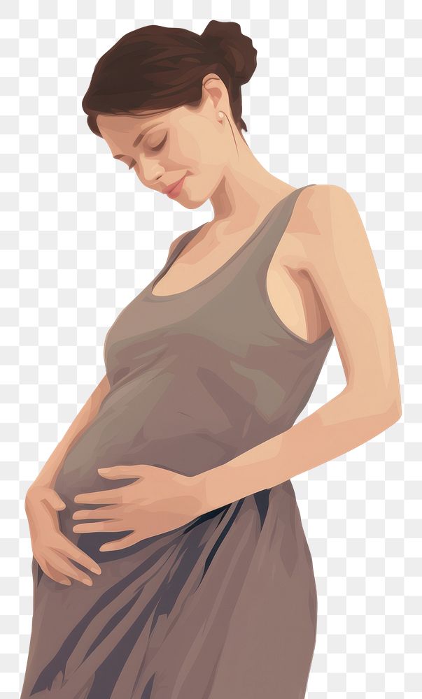 PNG Pregnant woman portrait adult dress. 