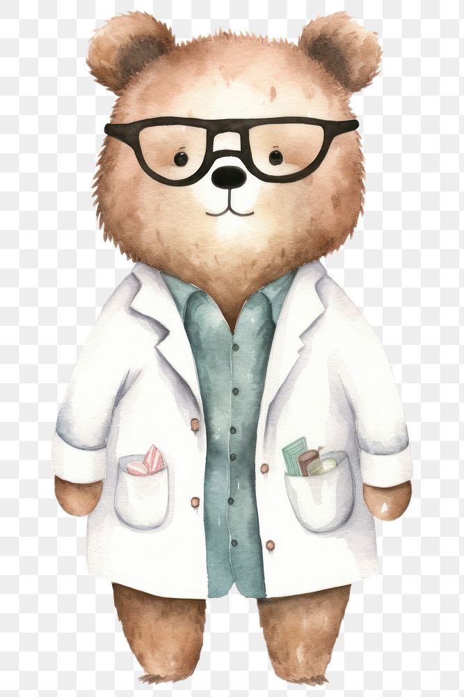 PNG Cartoon doctor cute toy. AI generated Image by rawpixel.