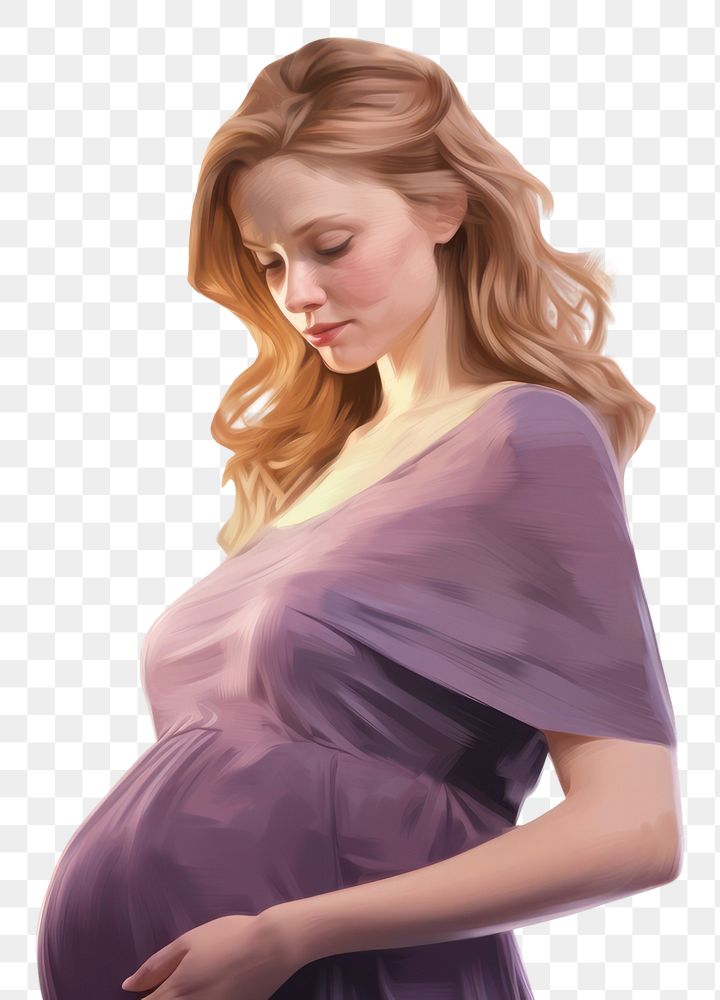 PNG 6 months pregnant woman portrait fashion female. AI generated Image by rawpixel.