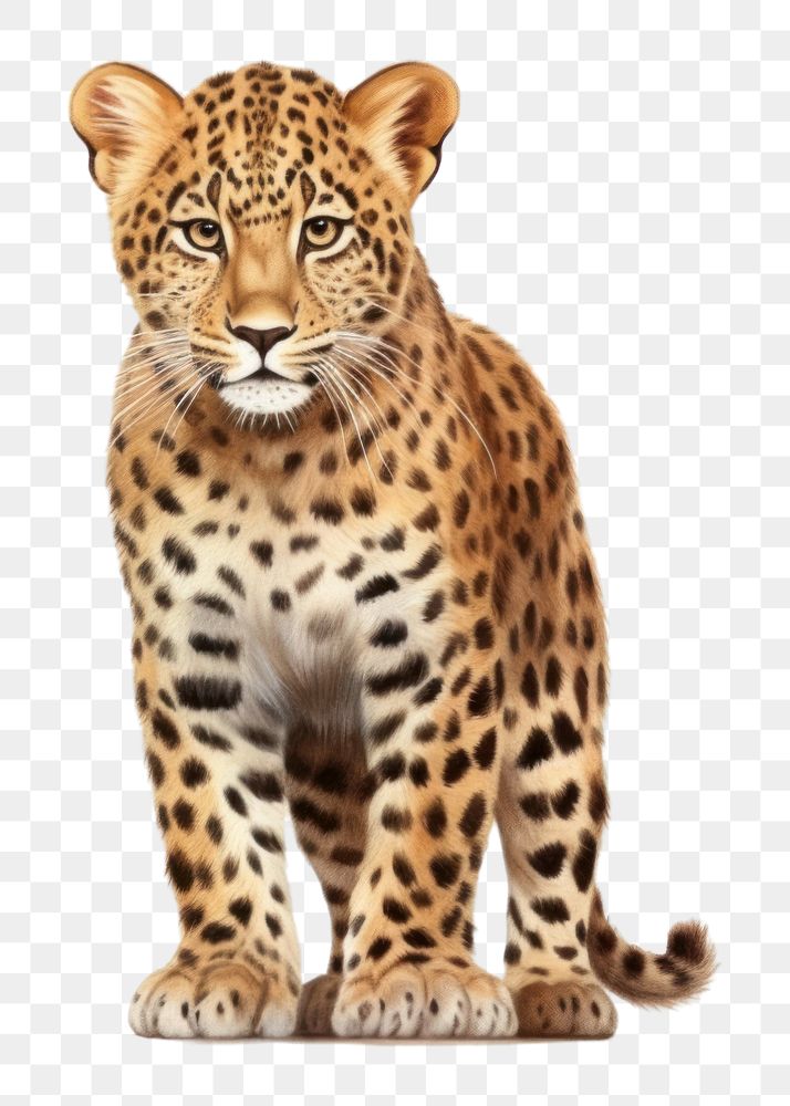 PNG Wildlife leopard cheetah mammal. AI generated Image by rawpixel.
