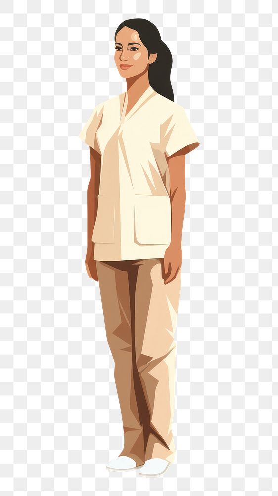 PNG A nurse wear uniform standing adult portrait. AI generated Image by rawpixel.