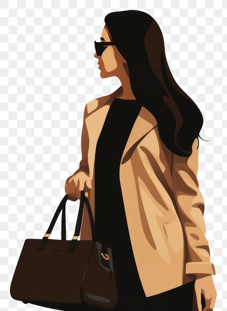 PNG Woman carrying bag handbag purse. AI generated Image by rawpixel.