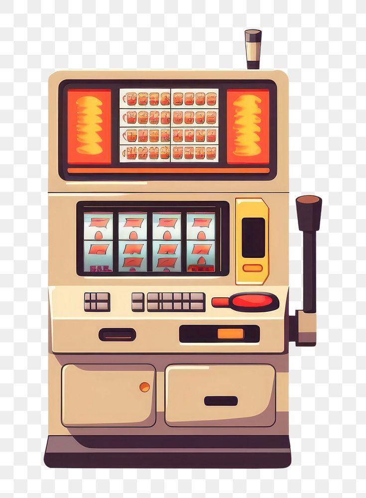 PNG Slot machine casino technology machinery gambling. AI generated Image by rawpixel.