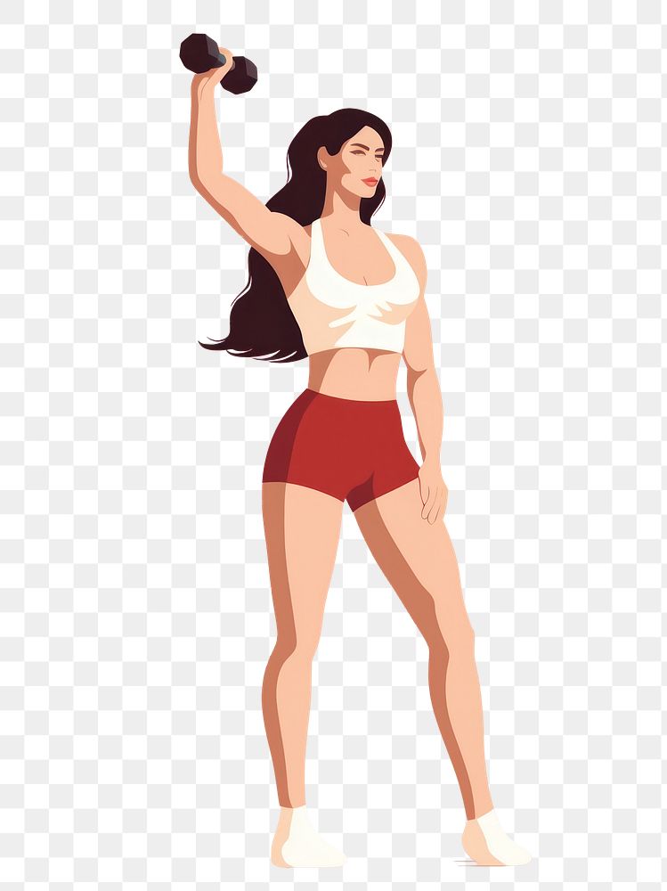 PNG Woman wearing gym shorts adult woman. AI generated Image by rawpixel.