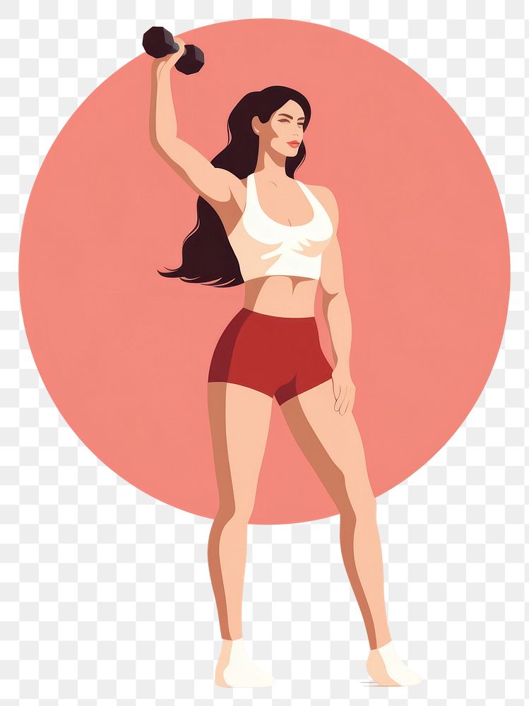 PNG Woman wearing gym shorts adult woman. AI generated Image by rawpixel.