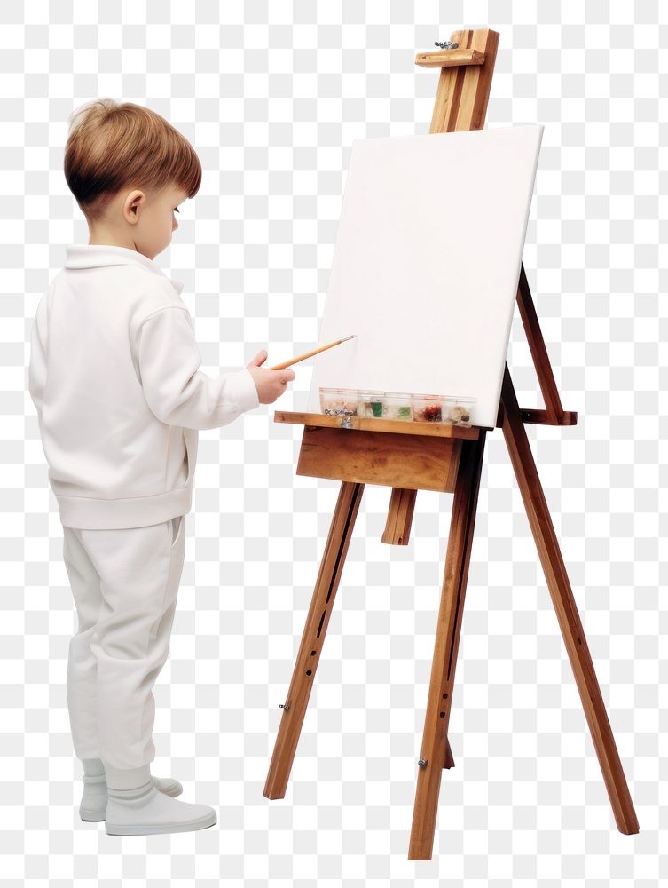 PNG Canvas paint child kid. AI generated Image by rawpixel.