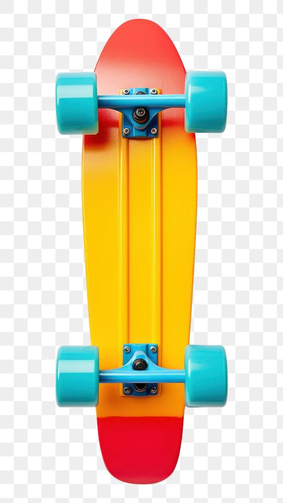 PNG 1970s colorful style skateboard skateboarding longboard surfboard. AI generated Image by rawpixel.