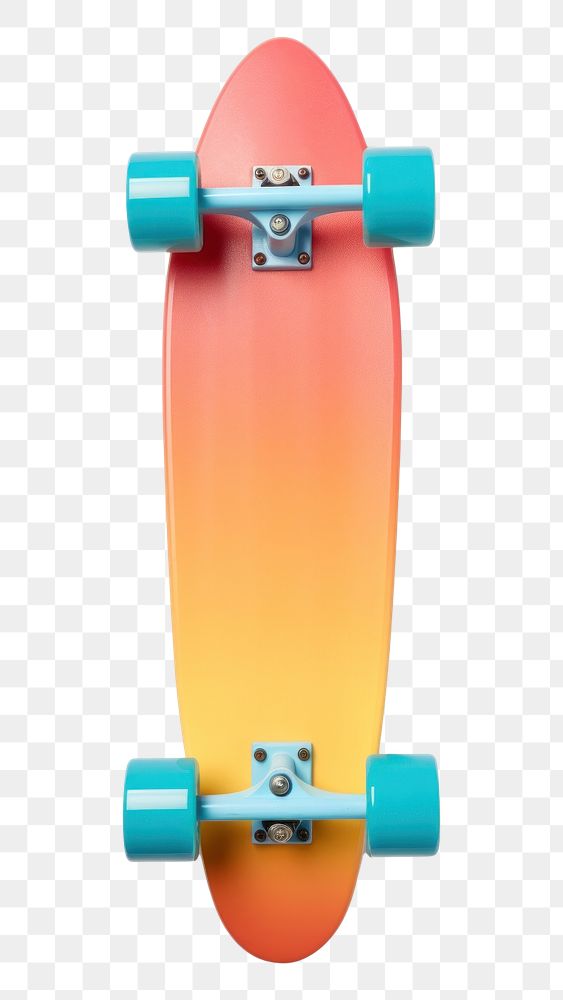 PNG 1970s colorful style skateboard longboard surfboard balance. AI generated Image by rawpixel.