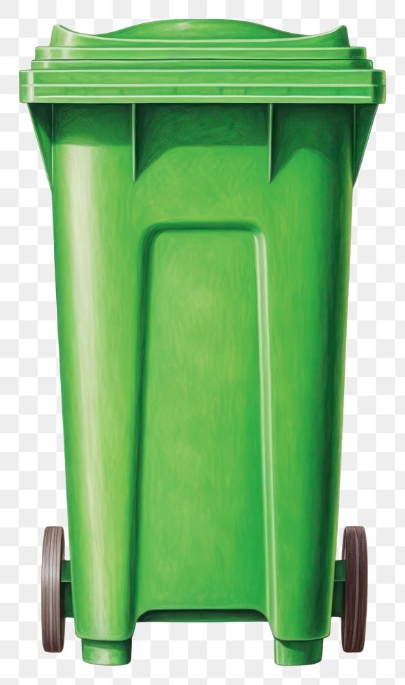PNG Garbage bin green white background recycling. AI generated Image by rawpixel.