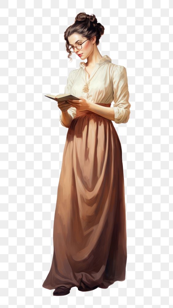 PNG Philosopher lady reading fashion dress. AI generated Image by rawpixel.