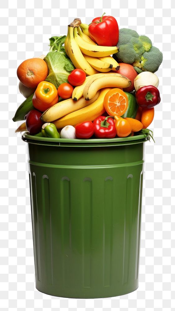 PNG Garbage Can food plant white background. AI generated Image by rawpixel.