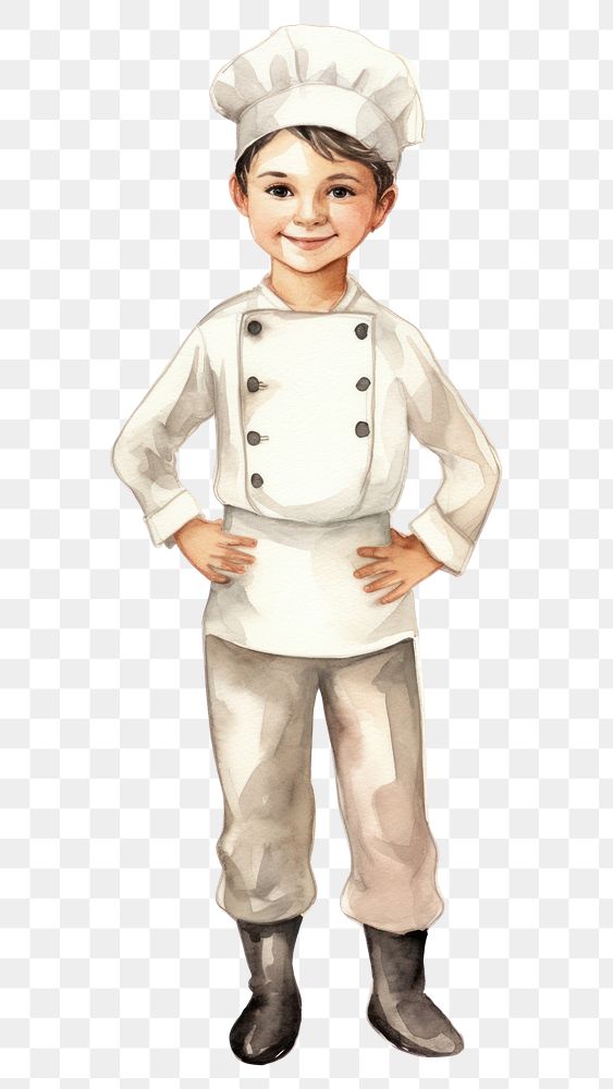 PNG Little boy chef smiling cartoon child. 