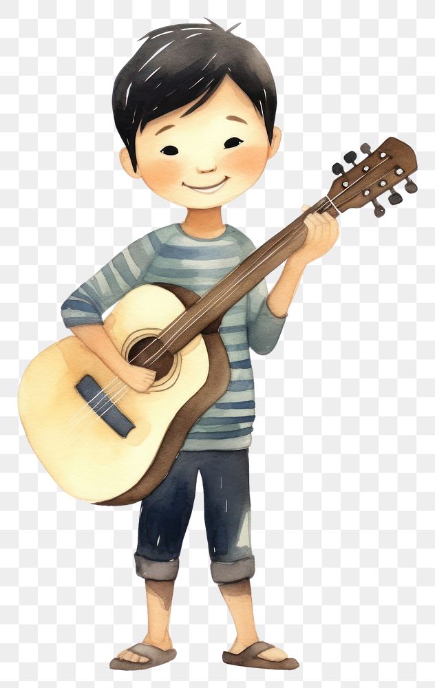 PNG Little boy singer musician smiling cartoon. 