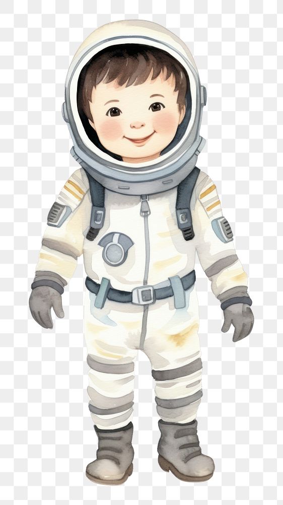 PNG Astronaut smiling cartoon white background. AI generated Image by rawpixel.