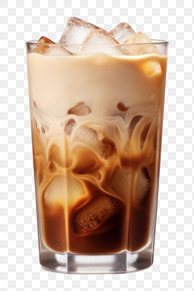 PNG Iced coffee drink glass cup. AI generated Image by rawpixel.