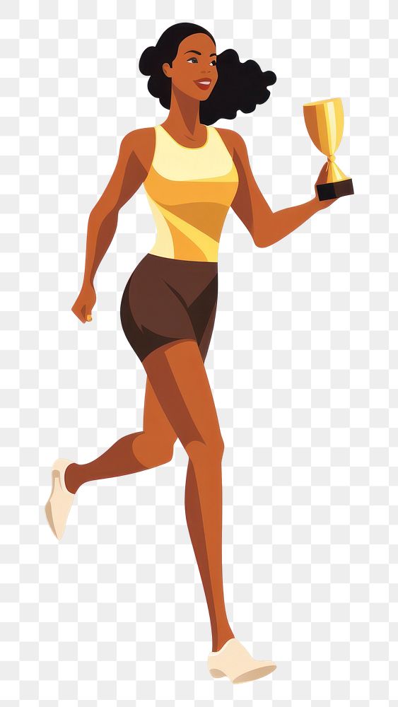 PNG Woman running jogging adult white background. AI generated Image by rawpixel.
