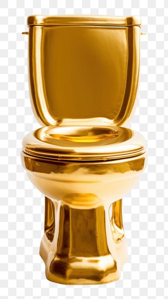 PNG Golden open toilet gold bathroom hygiene. AI generated Image by rawpixel.