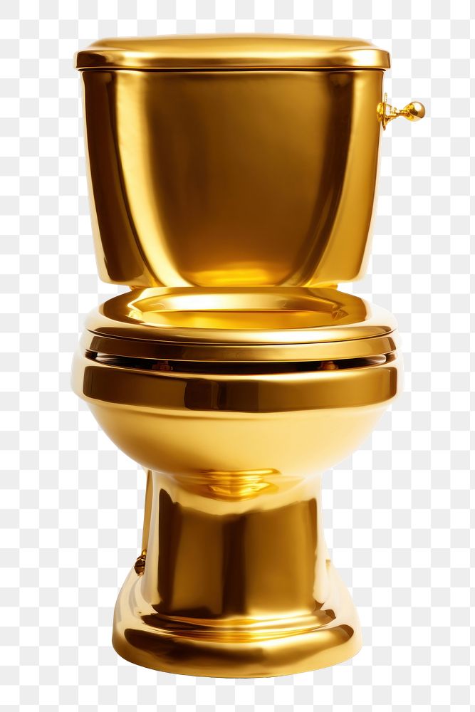 PNG Golden open toilet bathroom gold lighting. AI generated Image by rawpixel.