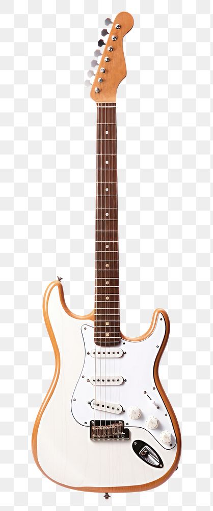 PNG Retro electric guitar white string music. AI generated Image by rawpixel.