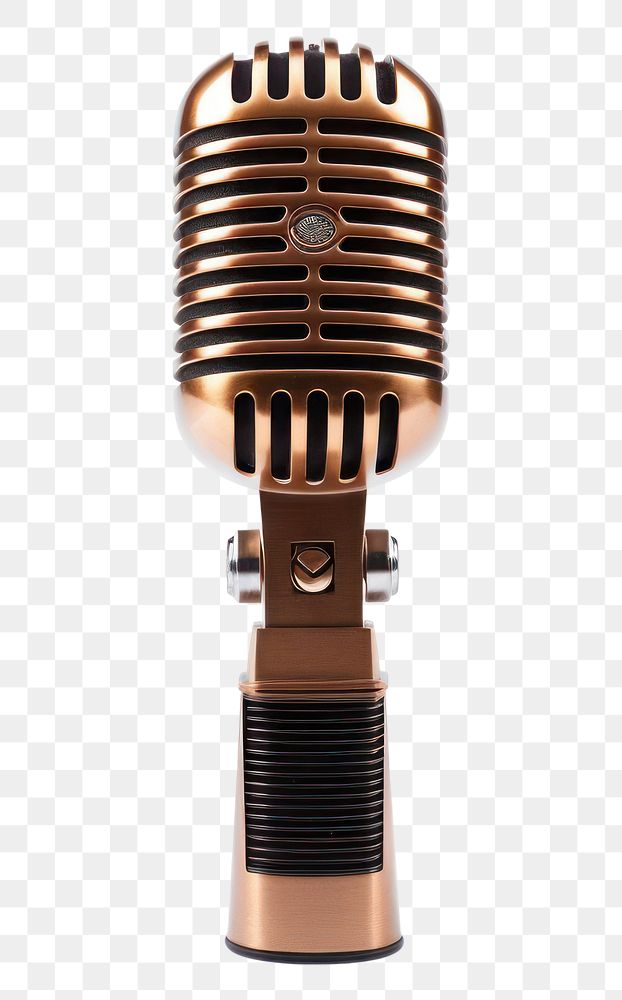 PNG Retro microphone white background technology music. AI generated Image by rawpixel.
