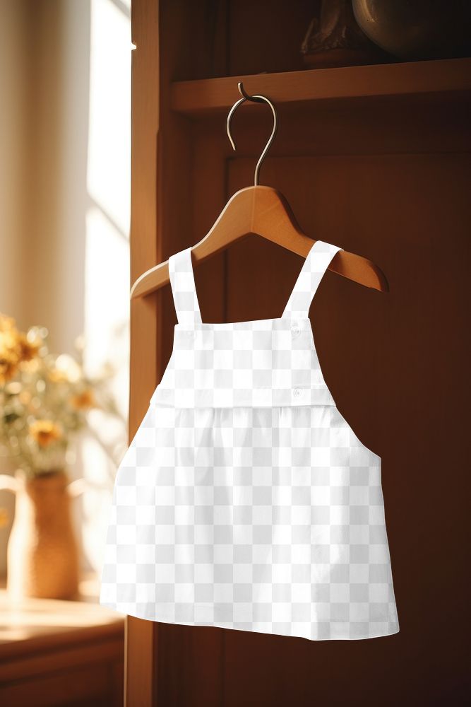 Baby dress png mockup, transparent design