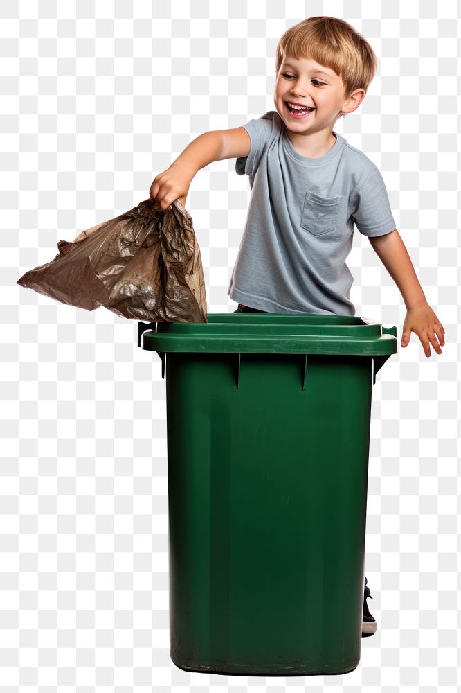 PNG  Boy throw a trash child kid white background. AI generated Image by rawpixel.