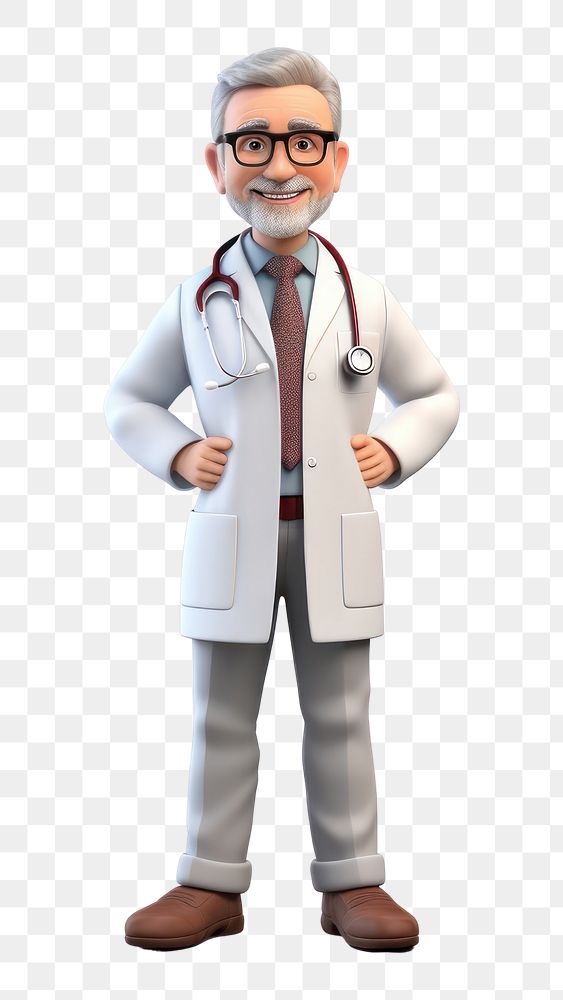 PNG Doctor cartoon adult white background. AI generated Image by rawpixel.